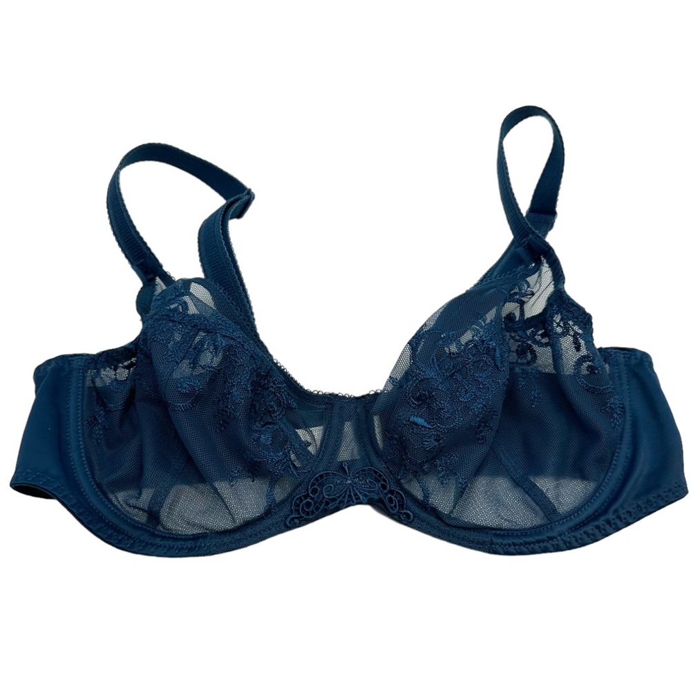 Empreinte‎ | Teal Sheer Lace Underwire Bra Size 32D